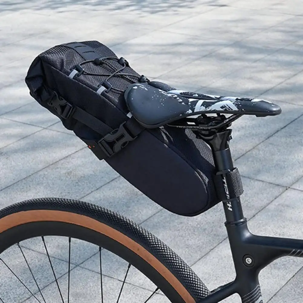 

Bicycle Saddle Bag Cycling Bike Tail Bag Waterproof Reflective Bicycle Saddle Storage Bag with 5.8l for Road for Cycling
