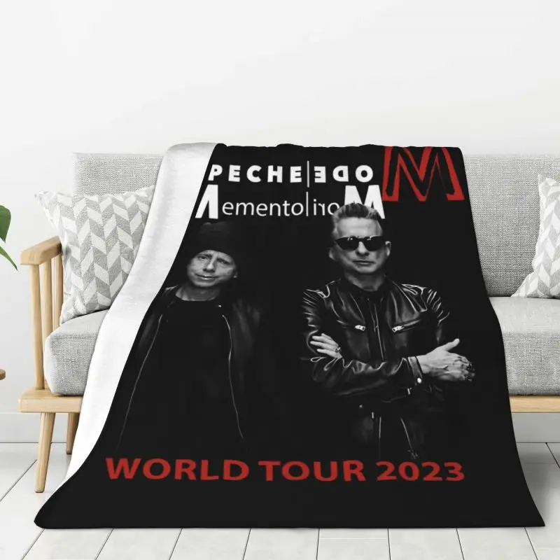 Custom Electronic Rock Band Depeche Cool Mode Blankets Warm Flannel Throw Blanket for Bedding Travel Sofa