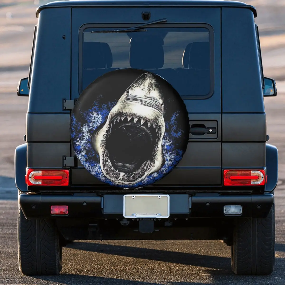 Shark Tire Cover Wheel Protectors Weatherproof Universal for Jeep Trailer RV SUV Truck Camper Travel Trailer