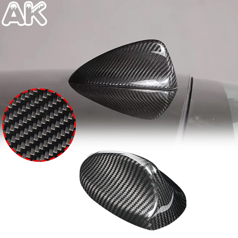 

For Romeo Giulia Stelvio Tonale 2017-2025 Grecale Real Carbon Fiber Car Roof Signal Shark Fin Antenna Cover Trim Car Accessories