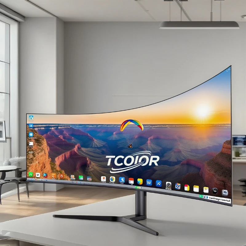 21:9 WQHD 165 هرتز HDR 34 بوصة 1800r منحني LED مكبر صوت للاستوديو منحني شاشة الألعاب 4k شاشة كمبيوتر رفيعة شاشة الألعاب