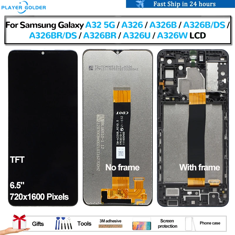 

TFT For Samsung Galaxy A32 5G A326 A326B A326BR A326U A326W A326B/DS Pantalla lcd Display Touch Panel Screen Digitizer Assembly