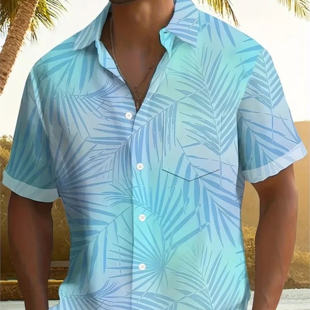 Menswear Clothing Short Sleeves Printed Shirt Casual Simple Style All-match Shirts For Man Ropa Hombre Trendy Loose Comfortable