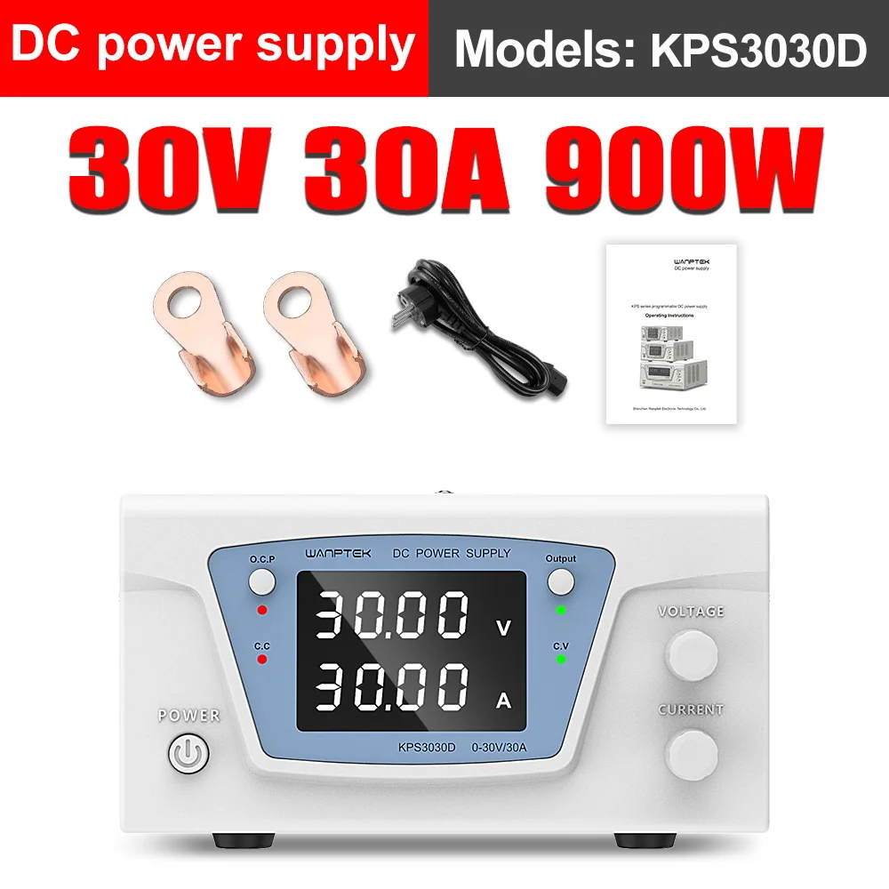 Wanptek Laboratorium DC-voeding 30V 10A 20A 60V 10A 20A 100V 5A 10A verstelbare gestabiliseerde variabele digitale geregelde bron