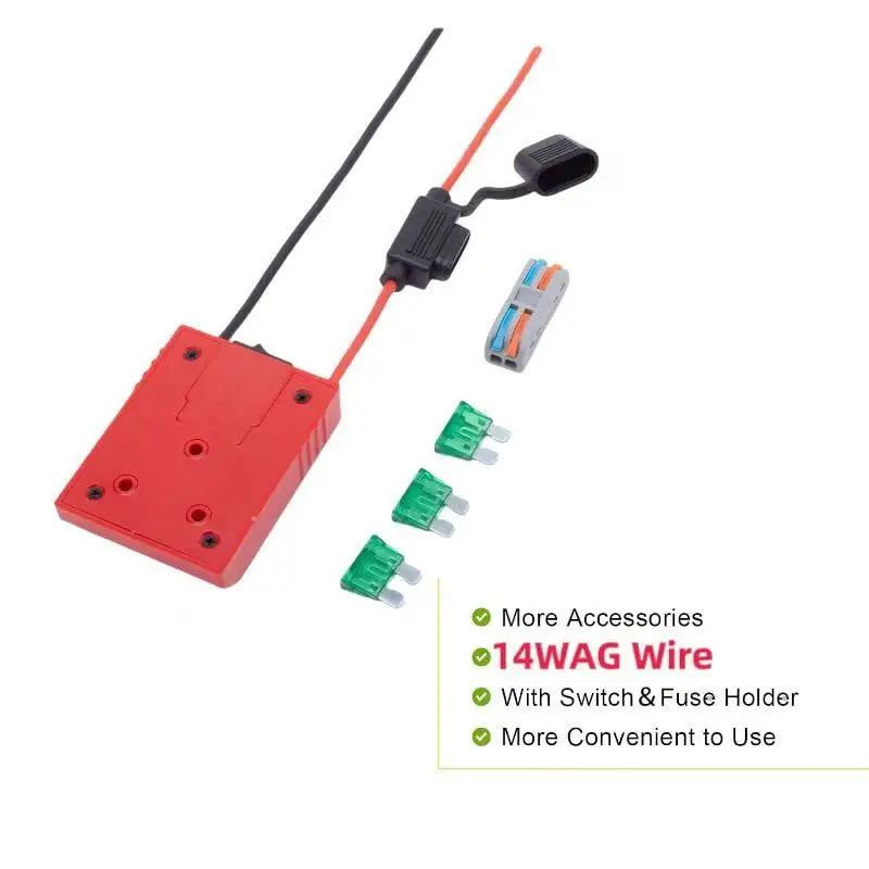 DIY Converter Batteries Adapter For Ozito 18v  Adapter Power Connector To Dock Power 2 Wirings Output DIY Plate 14WAG