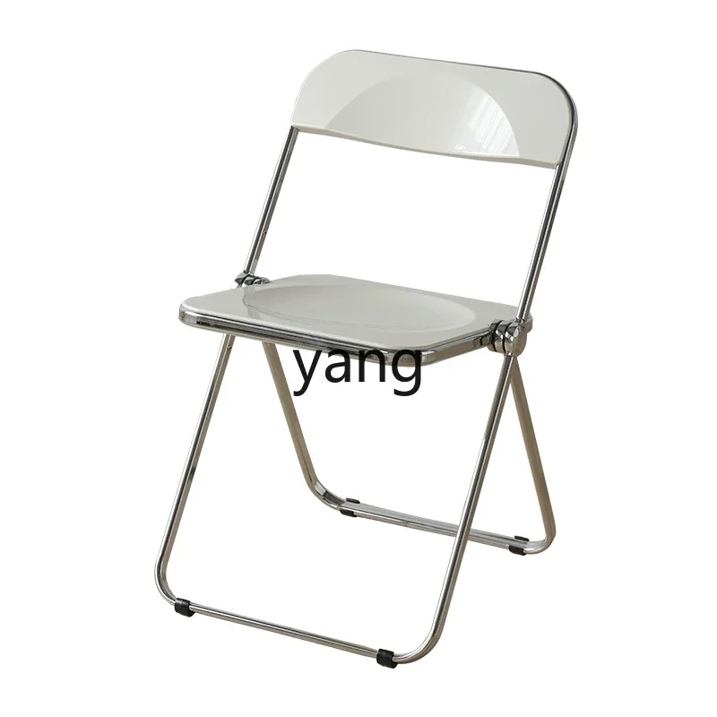 

LH dining chair household back chair restaurant simple acrylic transparent makeup folding chair