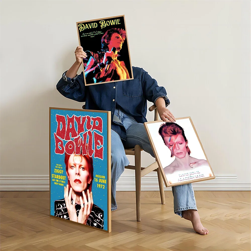 D-David Hot Singer B-Bowie Vintage Posters Sticky Vintage Room Home Bar Cafe Decor Kawaii Room Decor