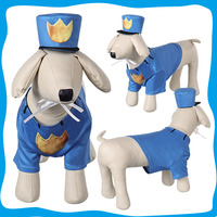 Dog Cosplay Man Pet Costume Movie Detective Dogs Blue Clothes Hats for Small Large Puppy Halloween Carnival Disguise Clothing