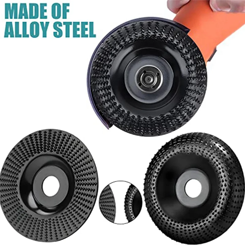 A83Z 2 팩 앵글 그라인더 용 목재 그라인딩 휠 125mm 나무 조각 밀링 디스크의 목재 밀링 커터