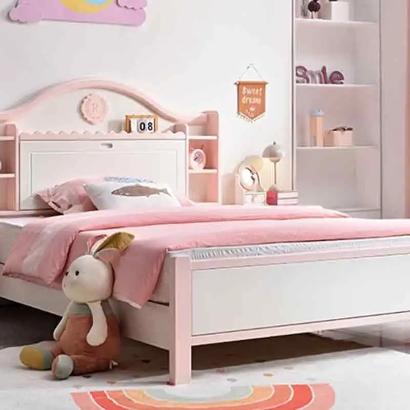 الإبداعية الحديثة الفتيات إطار سرير مزدوج أدراج التخزين فيلا سرير علوي الأميرة خشب متين المنظم Beliche أثاث الفندق