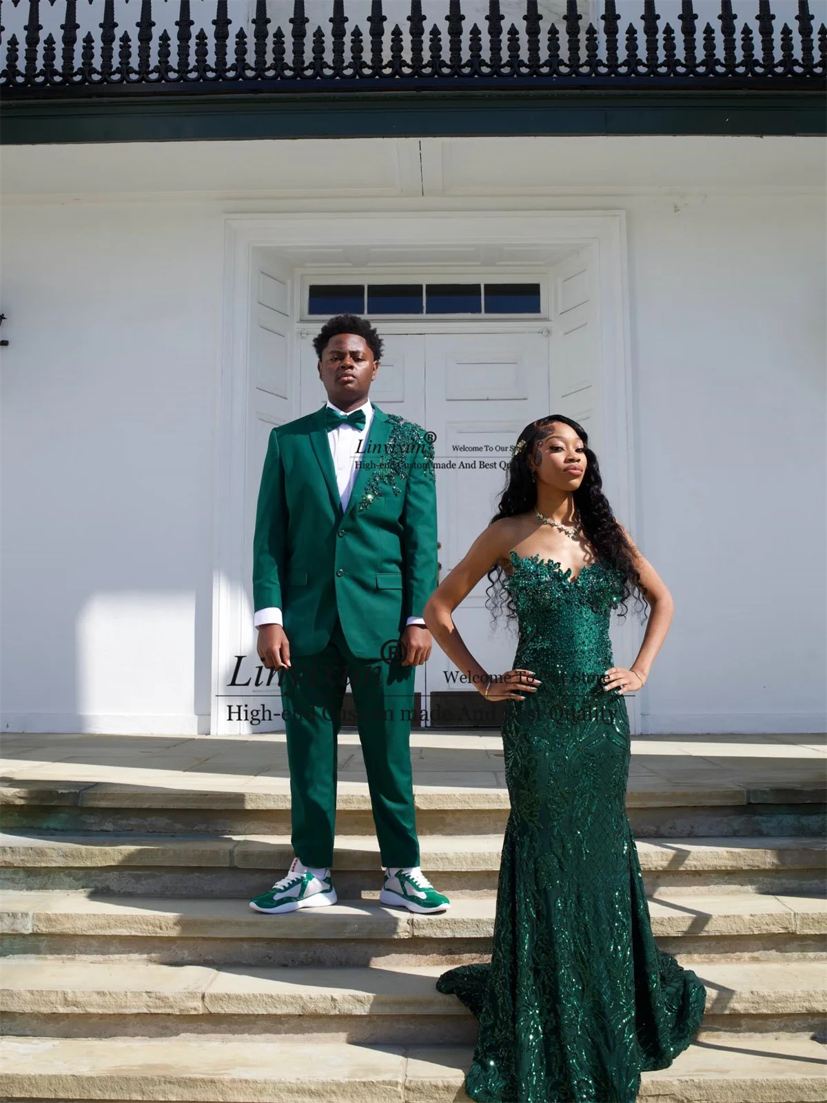 

Изысканные мужские костюмы с аппликацией, комплект из 2 предметов, смокинги для свадеб и вечеринок, 2026, индивидуальный пошив, пиджак и брюки, костюмы homme, приталенный крой