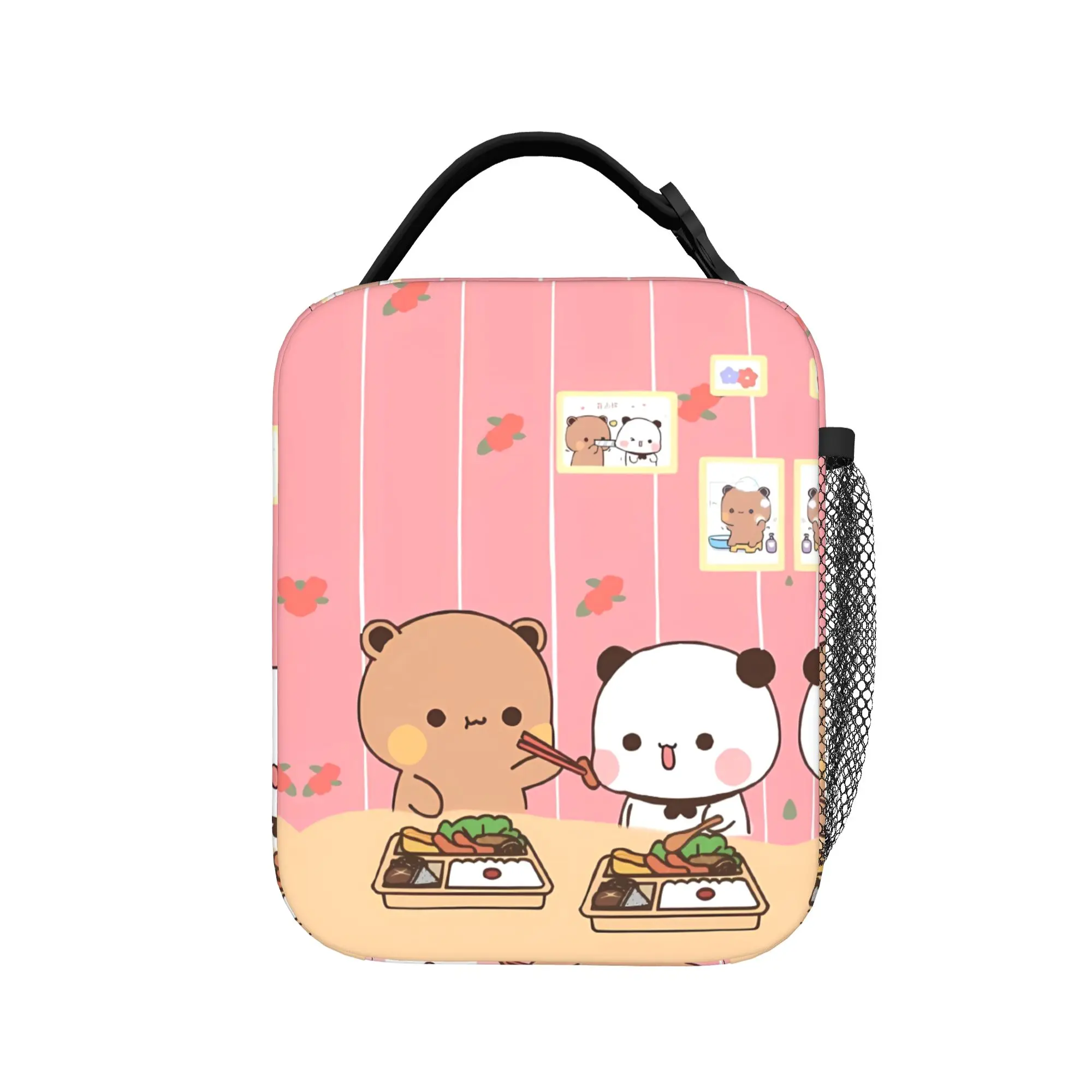 Cute Bubu And Dudu Cartoon Panda Lunch Bag  Leisure Lunch Box For Girls Portable Cooler Bag Waterproof Print Thermal Lunch Bags