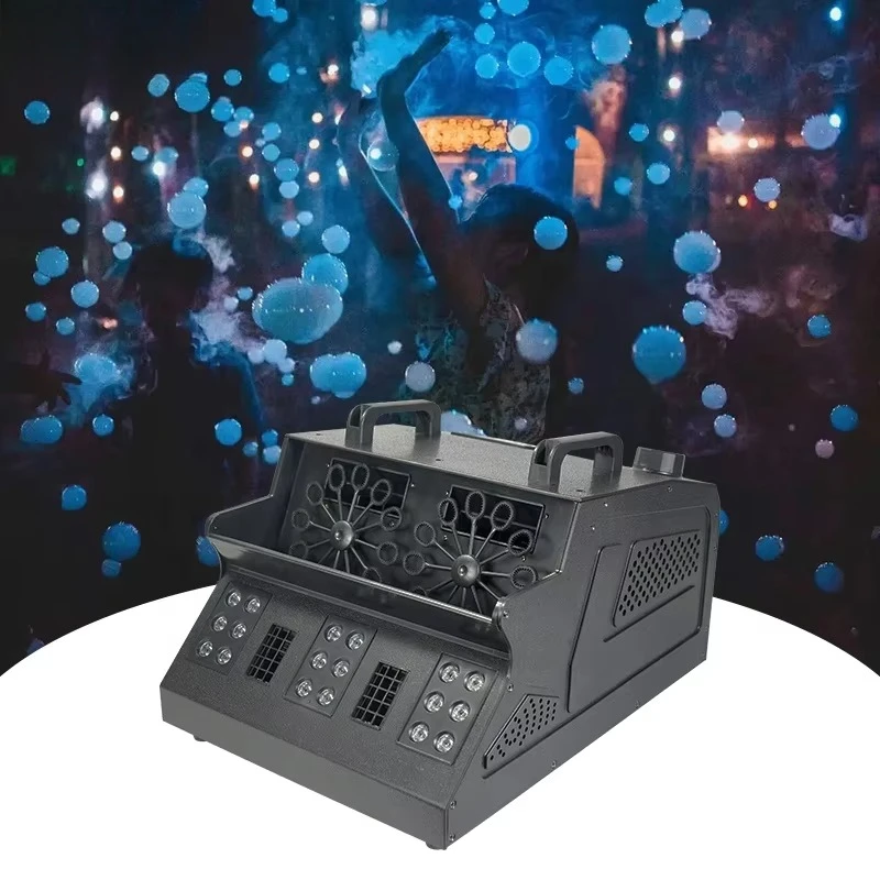 Hot Sale Stage Effects DMX 512 Light Emitting Diode RGB Double Ended Smoke Bubble Machine Party Wedding Stage Performance