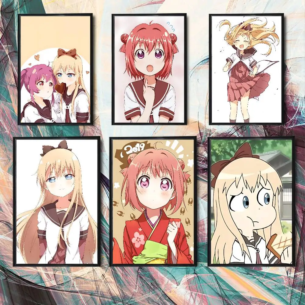 Pósteres de Akari Akaza Kyoko Toshino Yuru Yuri, arte de pared, pintura, imagen, regalo, sala de estar, bar, restaurante, pegatina decorativa grande