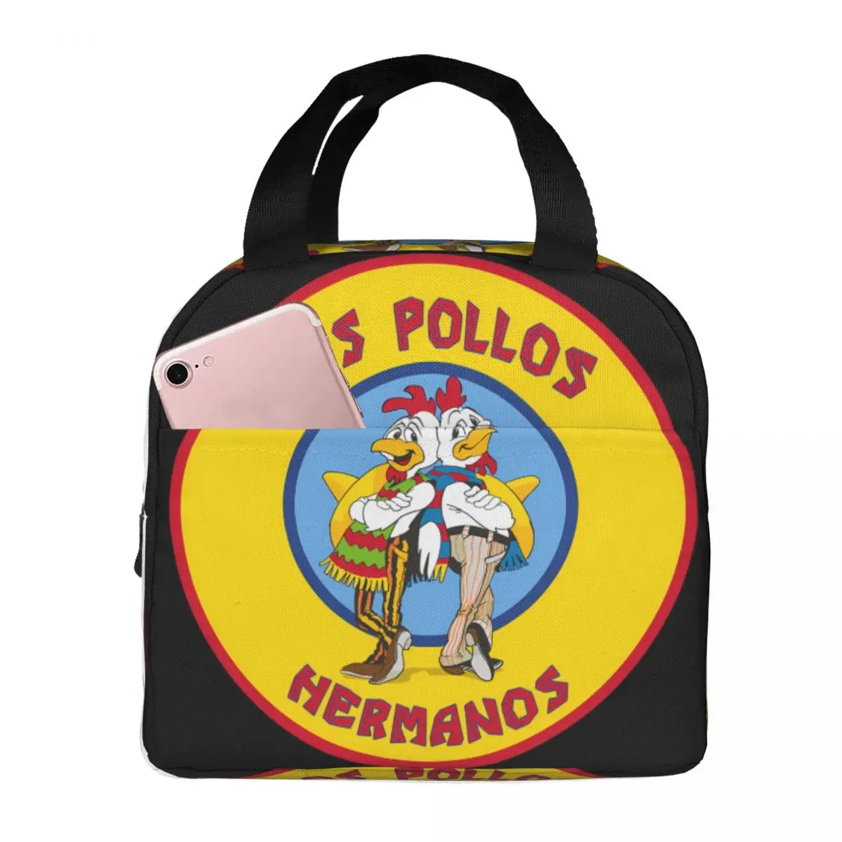 

Ланч-бокс «во все тяжкие» Los Pollos Hermanos, унисекс, портативный охлаждающий изолированный Ланч-бокс, контейнер для еды