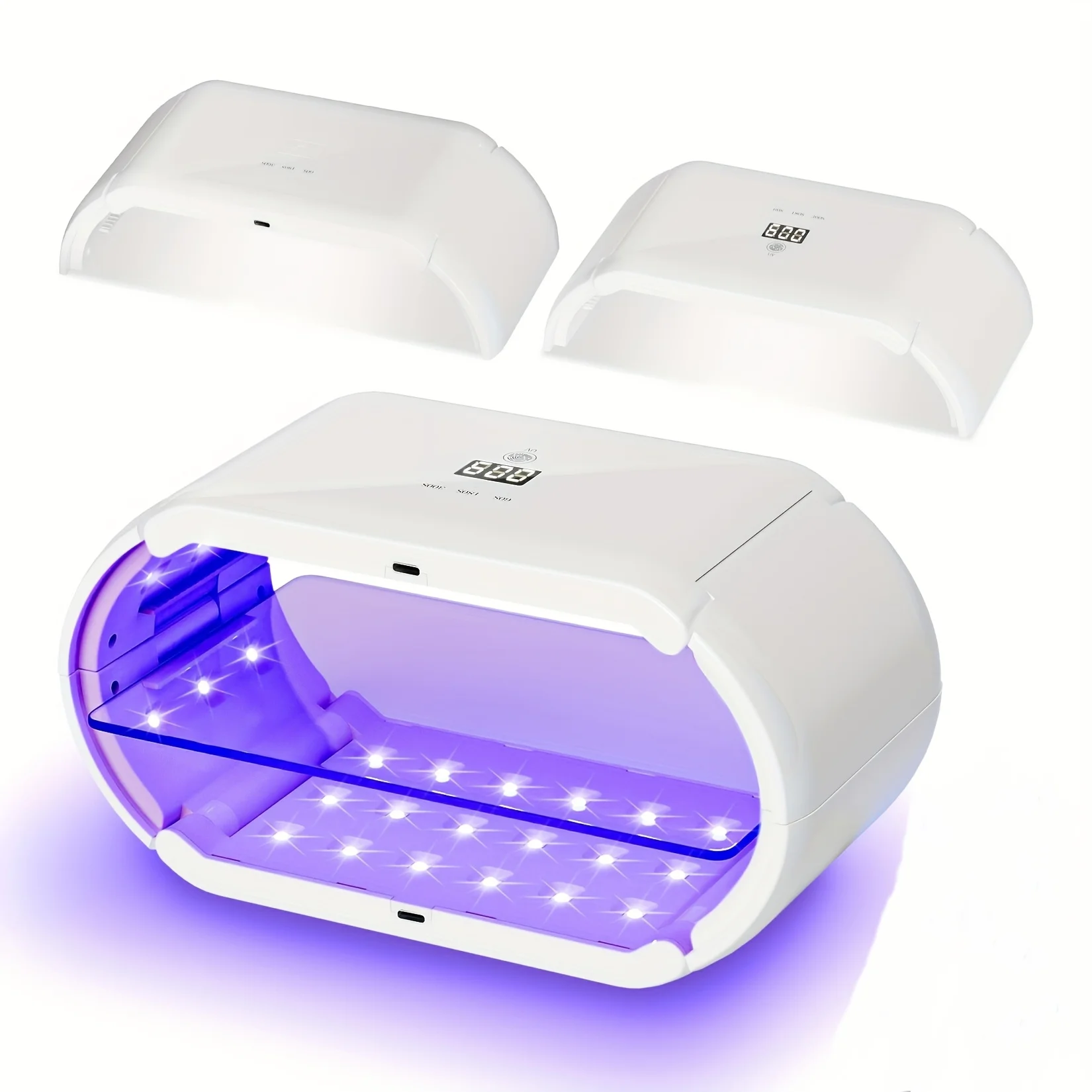 

UV LED Nail Lamp 48 LED Double-Sided Foldable Portable UV Light for Gel Nails with Long Time Setting and Digital Display