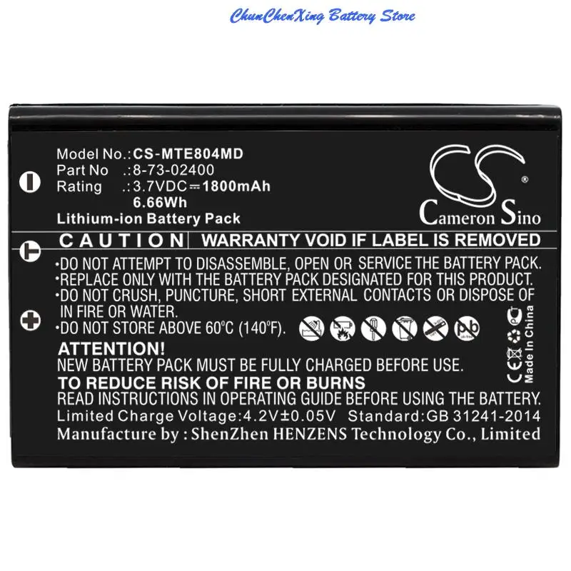 

CS 1800mAh Medical Battery for Seca CT321 ECG,For Maico easyTymp,Interacoustics Titan,TCallisto,For Otometrics TE 8-04-13900