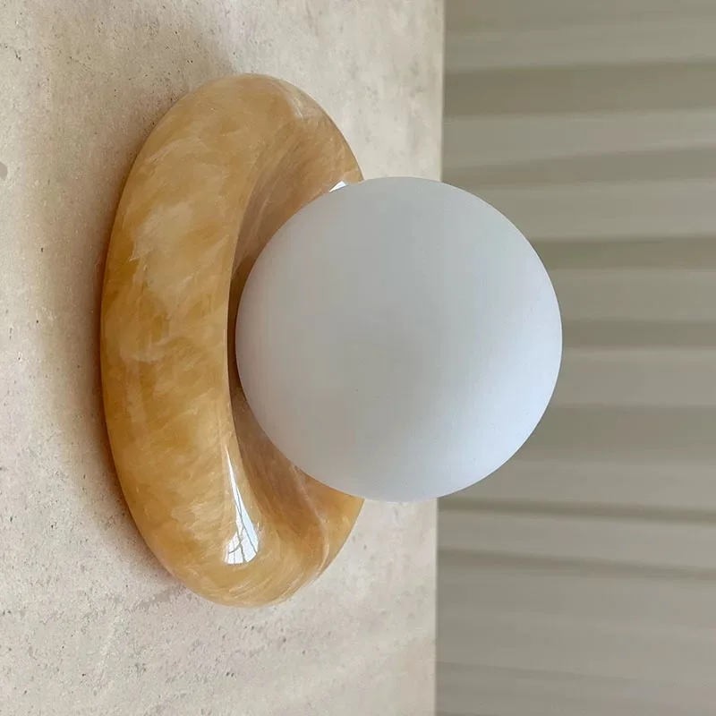 

Luxury Atmosphere Lamp Natural Jade Lamp 14cm 20cm Small Bathroom Wall Lamp French Light