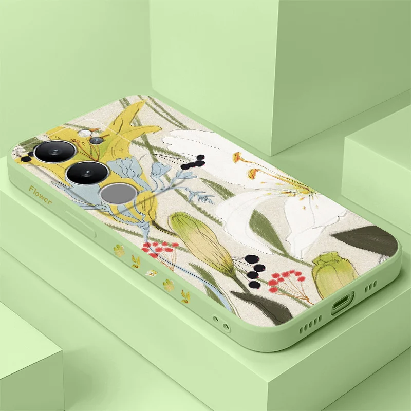 

Sweet Whisper Flower Phone Case For VIVO V50 V40 V30 V29 V29E V27 V27E V25 V25E V23 V23E V21 V20 Y20 Y12 Y21 Y22 Y50 Pro 4G 5G