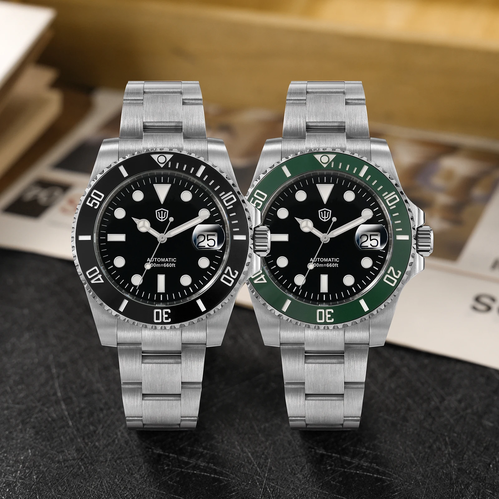 Watchdives WD5512B V2 Sub ST2130 Movt Slim Rehaut 11.8mm Including Glass Sapphire Crystal Automatic Movement Men's Watch