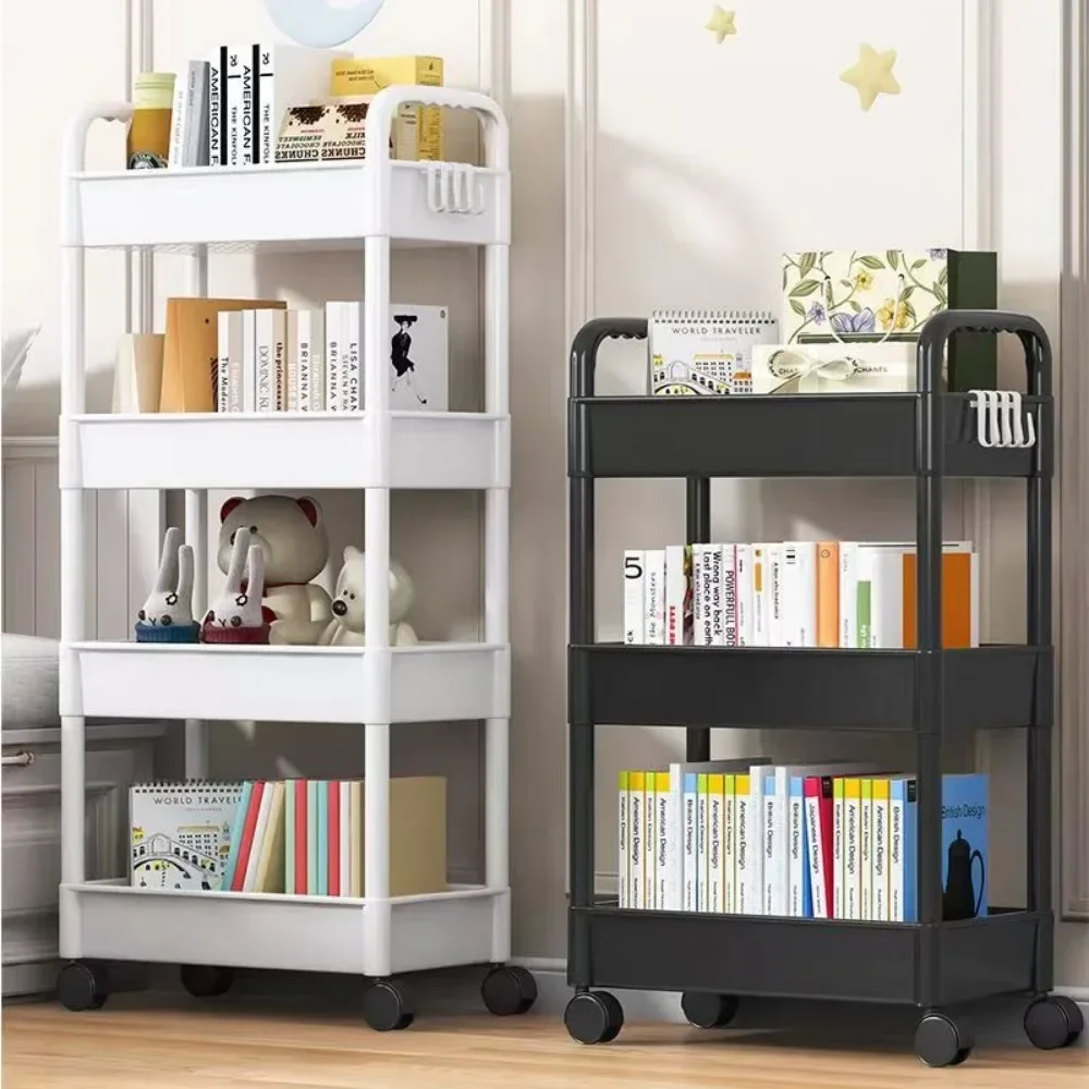 Bathroom Cart Kitchen Organizers And Storage Rack Household Mobile Storage Rack Trolley Multifunctional Multi Storey Bookshelf