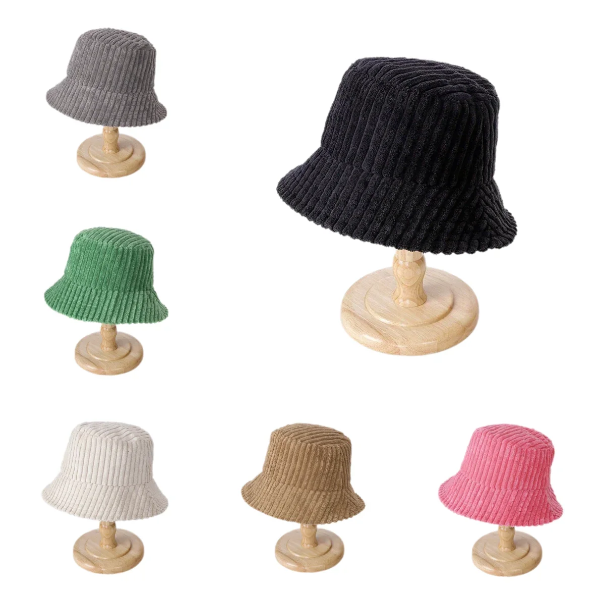 

Retro Solid Color Corduroy Fisherman Hat Autumn Winter Outdoor Fashion Travel Warm Hat Comfortable Soft Skin Friendly Basin Hat
