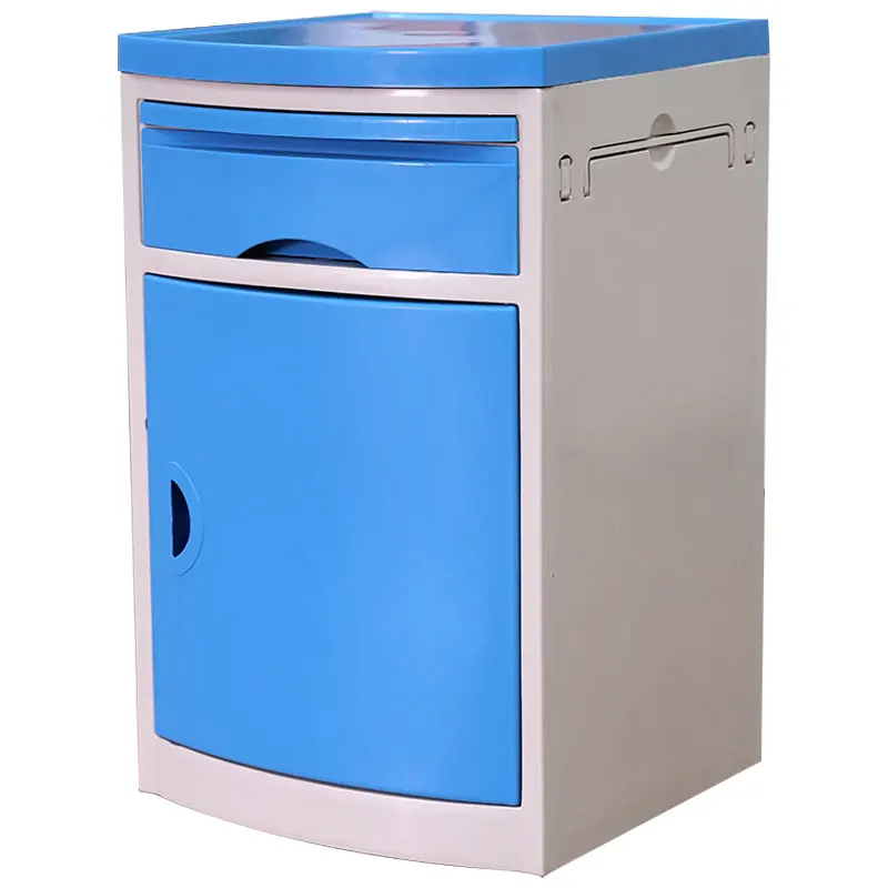 

custom.Blue ABS Plastic Hospital Bedside Cabinet Steel Metal Construction Haowei Kang CTG-09 Model CE Certified Class I Patient