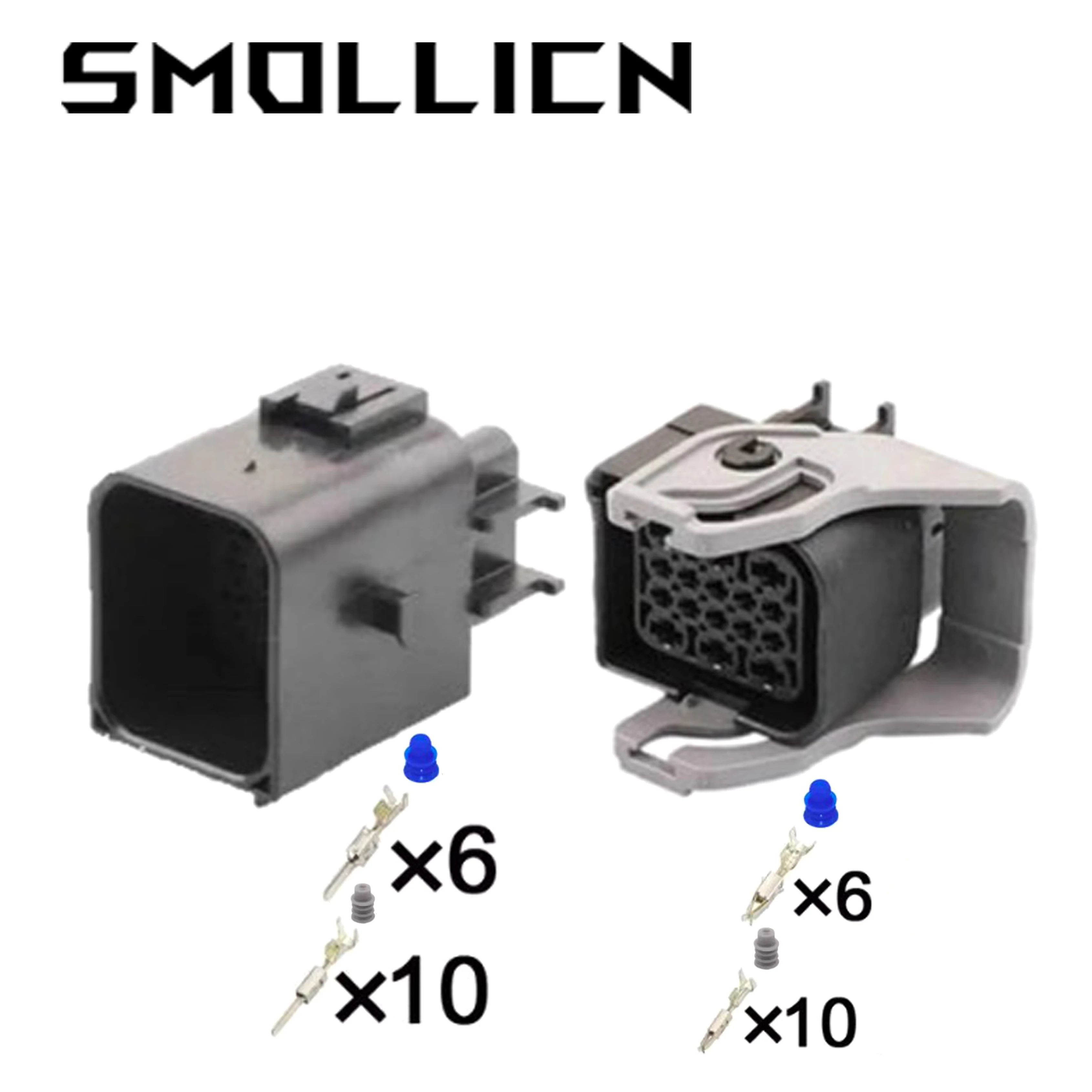 

1/5/10/20 Sets 16 Pin 1743354-2 1743350-21743350-0 Automotive Waterproof Connector Male Female and Terminal Plug PBT-GF10