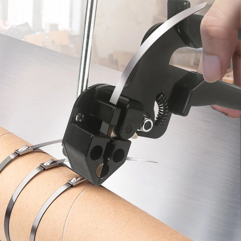 Cable Tie Plier Multi-Purpose Locking Cable Metal Tie Automatic Tension Self-Locking Ties Bundle tool Fastening Tool