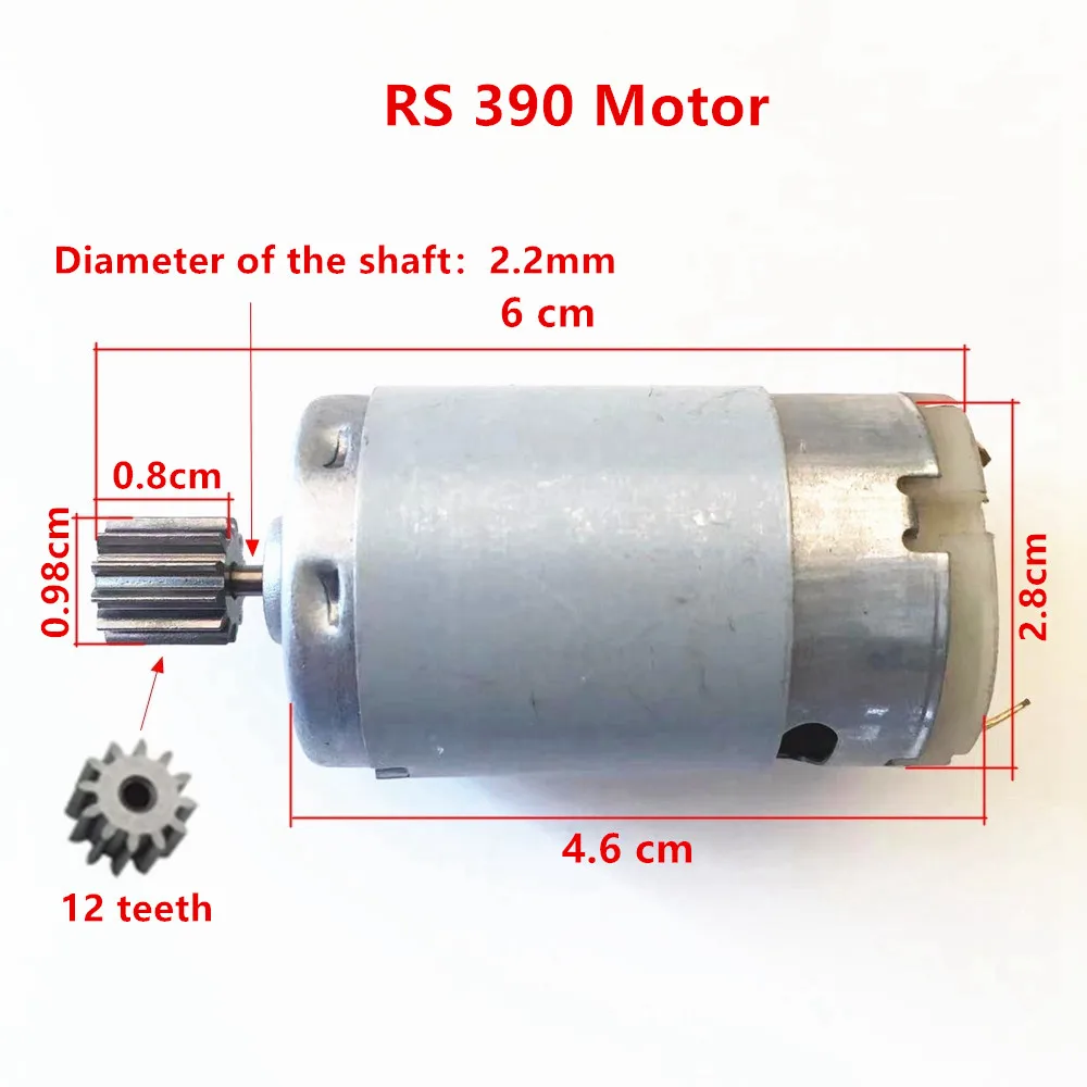 Xe Ô Tô Điện 24V DC, 12V 6V Trẻ Em Đi Xe Trên Ô Tô Động Cơ Tốc Độ Cao, Cho Bé Xe Máy Xe Đẩy Động Cơ 390