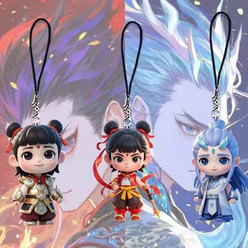 Hot Nezha 2: Magical Children Roaring In The Sea Surrounding Aobing Taiyi Real Person Ornament 2d Acrylic Keychain Pendant