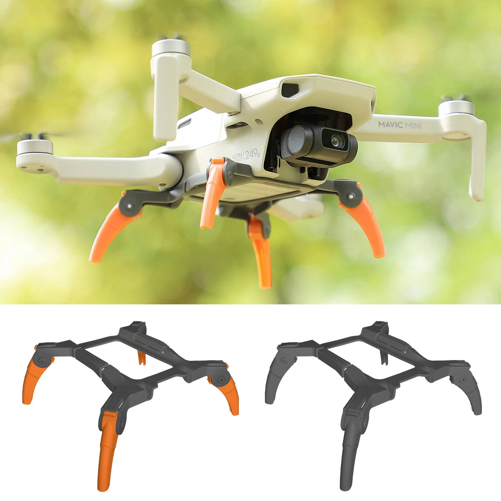 Landing Gear para Mavic Mini 2, SE Mini 4K, Protetor de Pernas Estendidas, Extensões de Pés de Liberação Rápida, DJI Drone Acessório