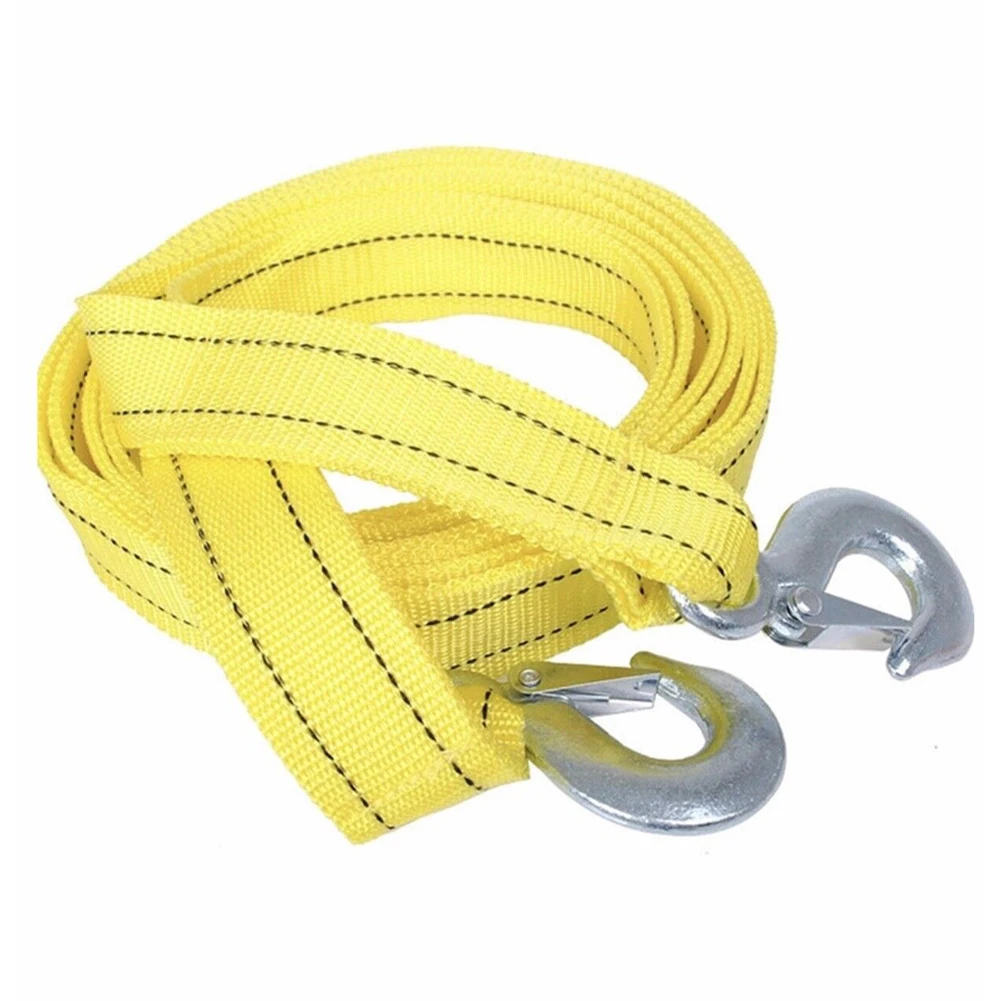 

Car Accessories Towing Strap Rope Car 3Tons Car Towing Rope Strap Heavy Duty Hook Rescue Tools Yellow High Quality