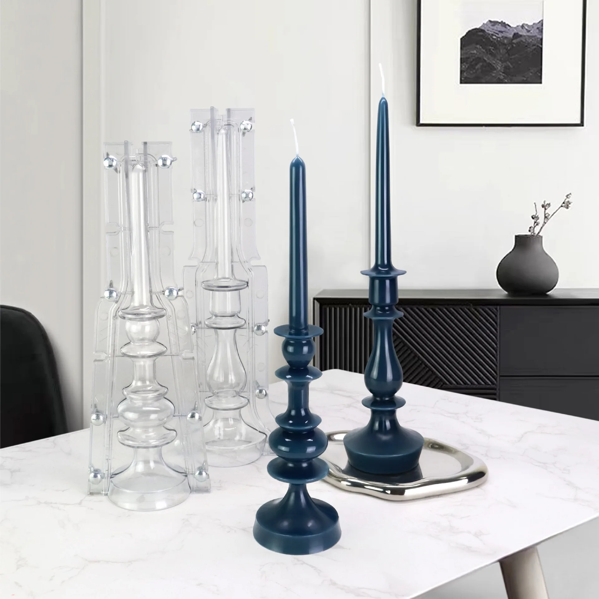 ヴィンテージヨーロピアンキャンドルスティックシリコンモールド - Candle Quotes のレビューと価格