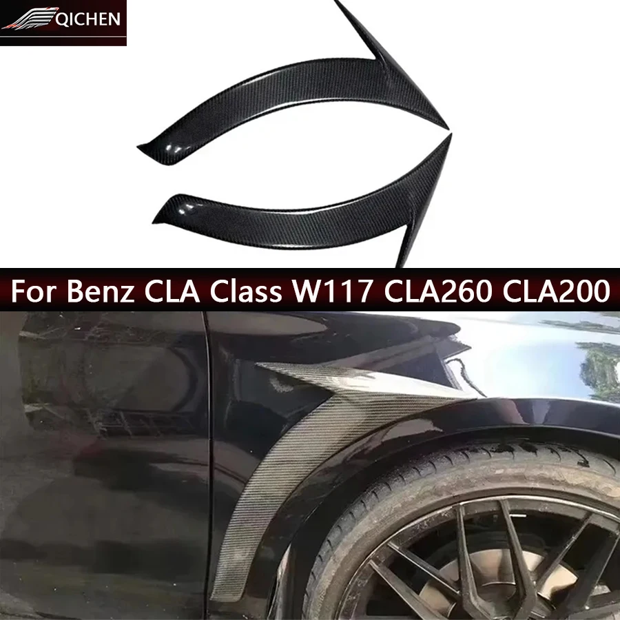 

For Mercedes Benz CLA Class W117 CLA260 CLA200 Carbon Fiber tuyere Front Fender Vent Fin Trim Covers Side vents Car Body Kit