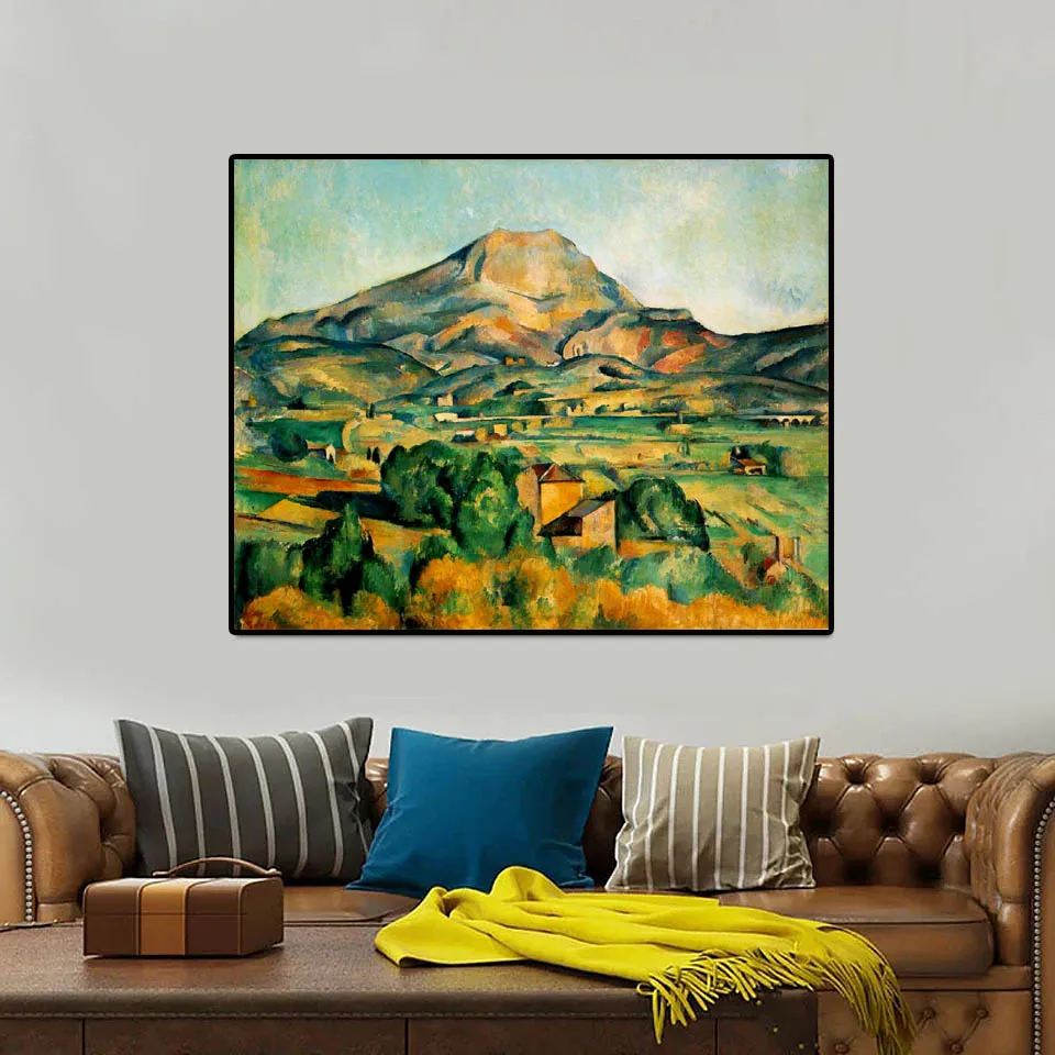 Paul Cezanne oil painting replica,Mont Sainte-Victoire,Hand painted landscape painting on canvas decoration picture for wall