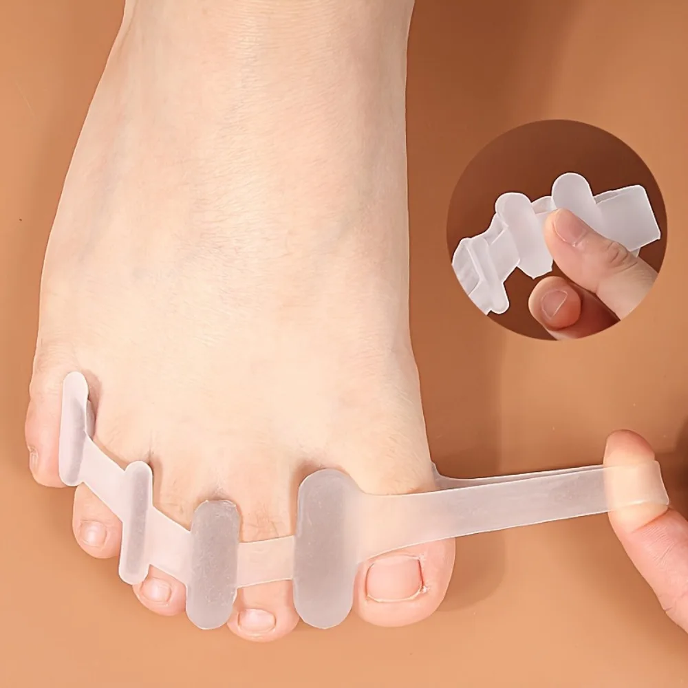 ตัวแยกนิ้วเท้าซิลิโคน แผ่นรองเจล แก้ปัญหานิ้วหัวแม่เท้าเอียง สำหรับผู้ชายและผู้หญิง สวมใส่สบาย ช่วยลดอาการปวด ขนาดเดียวใช้ได้กับทุกคน