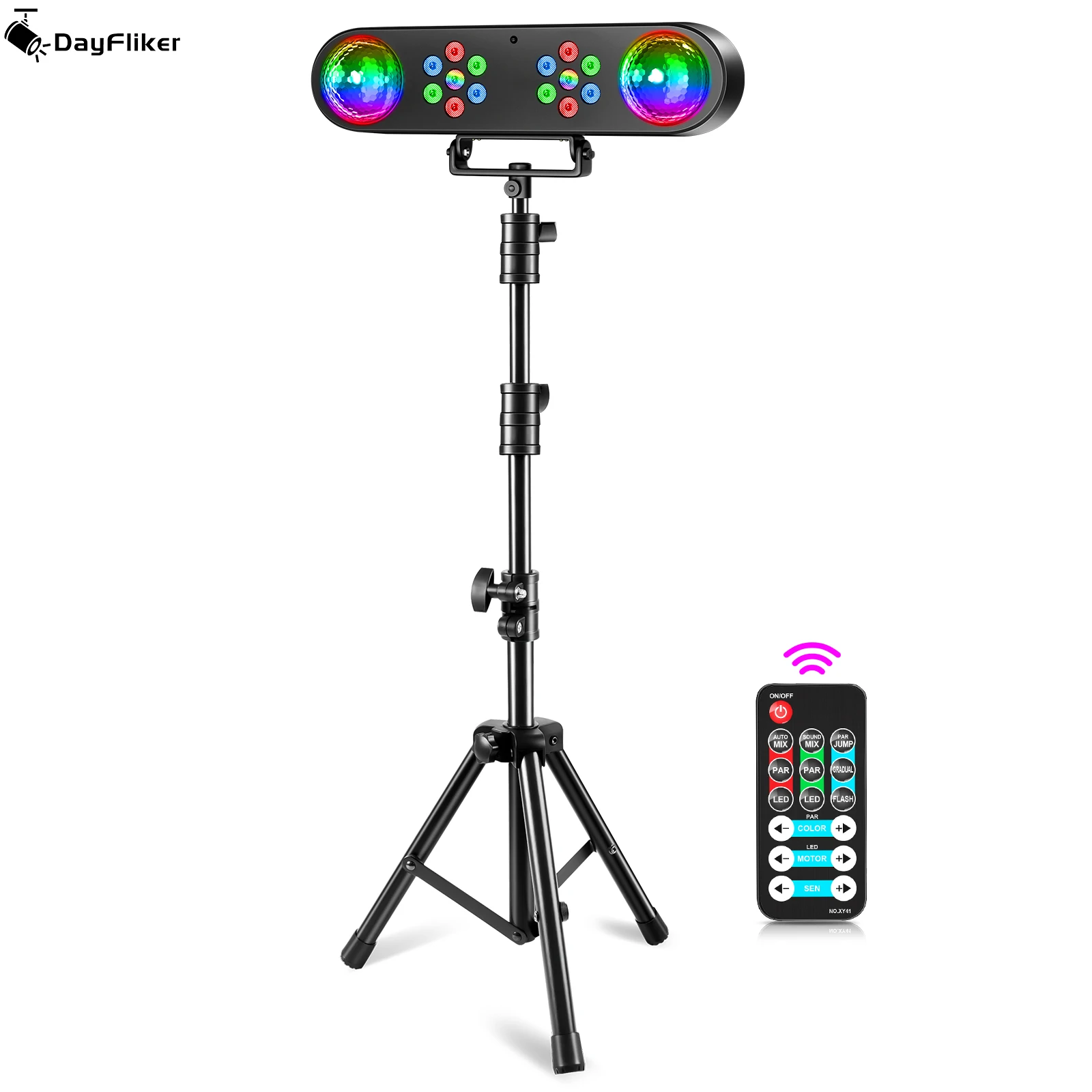 

DayFlicker мини-кронштейн с эффектом света, мобильная система освещения сцены, управление звуком, дистанционное управление для шоу, концертов, вечеринок, баров