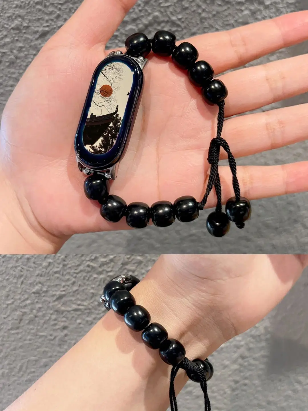 Wrist Strap Suitable for Xiaomi Band 9/9nfc Black Bodhi Beaded Watch Strap Mi 8/8NFC Wristband Xiaomi 8pro Adjustable Band Strap