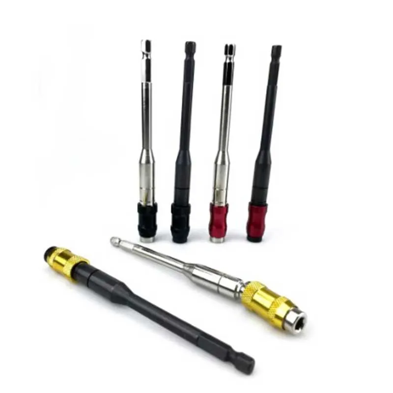 1/4 Inch Hex Magnetic Screw Drill Tip Quick Change Locking Bit Holder Drill Screw Tool Drive Guide Drill Bit Extension Rod image 4