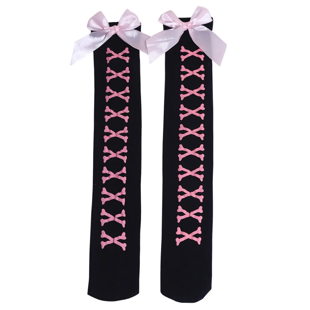 جوارب شبكية مع قوس عظمي للفتيات ، جوارب عالية الفخذ للفتيات ، ملابس الشارع السوداء ، حلوة ولطيفة ، لوليتا هاراجوكو ، لطيفة وزهرية ، جديدة وساخنة