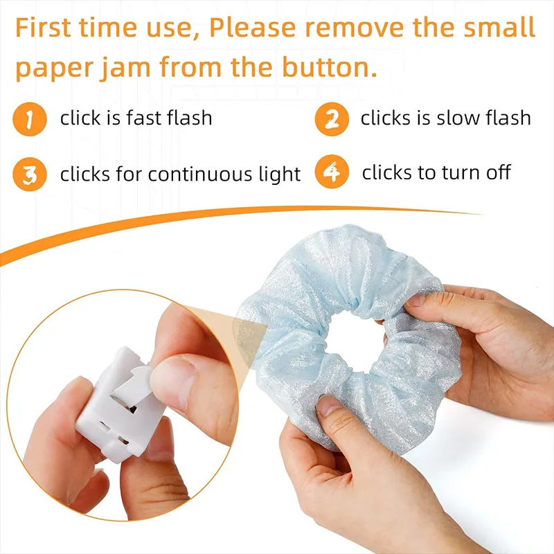 Fashion LED Luminous Hair Scrunchies Light Up Glowing Scrunchy Hair Band For Girls Flashing Hair Tie Hair Rope Hair Accessories image 6