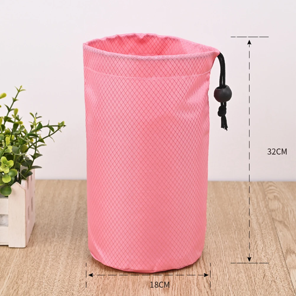 4PCS Stuff Sacks Drawstring Storage Bag Camping Bags Soft Nylon Cylindrical Belt  For Shure Wireless Camping Bags Dustproof