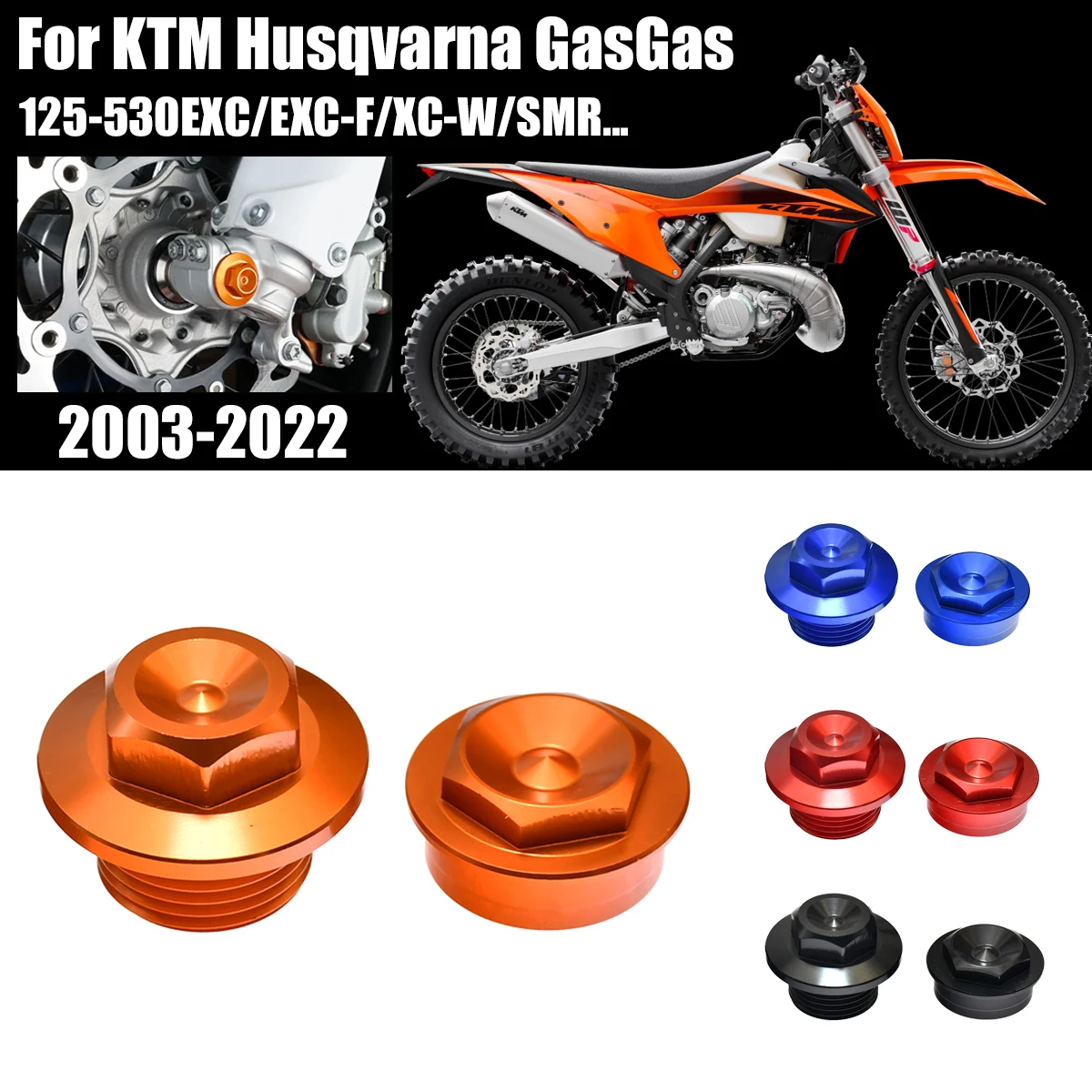 

For KTM EXC 300 250 EXCF 350 XCW 450 500 Husqvarna TE 300 FE 450 350 2016-2022 M20 X P1.5 Front Rear Wheel Lock Axle Lock Nut