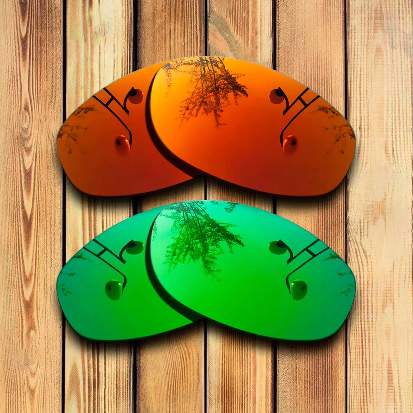 

100% Precisely Cut Polarized Replacement Lenses for TIGHTROPE Sunglasses Red& Green Combine Options