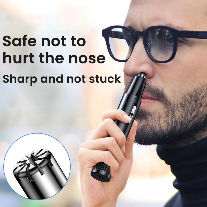 Updated Electric Shaving Nose Ear Trimmer Safe Face Care Rechargeable Nose Hair Trimmer for Men Shaving Hair Removal Razor Beard