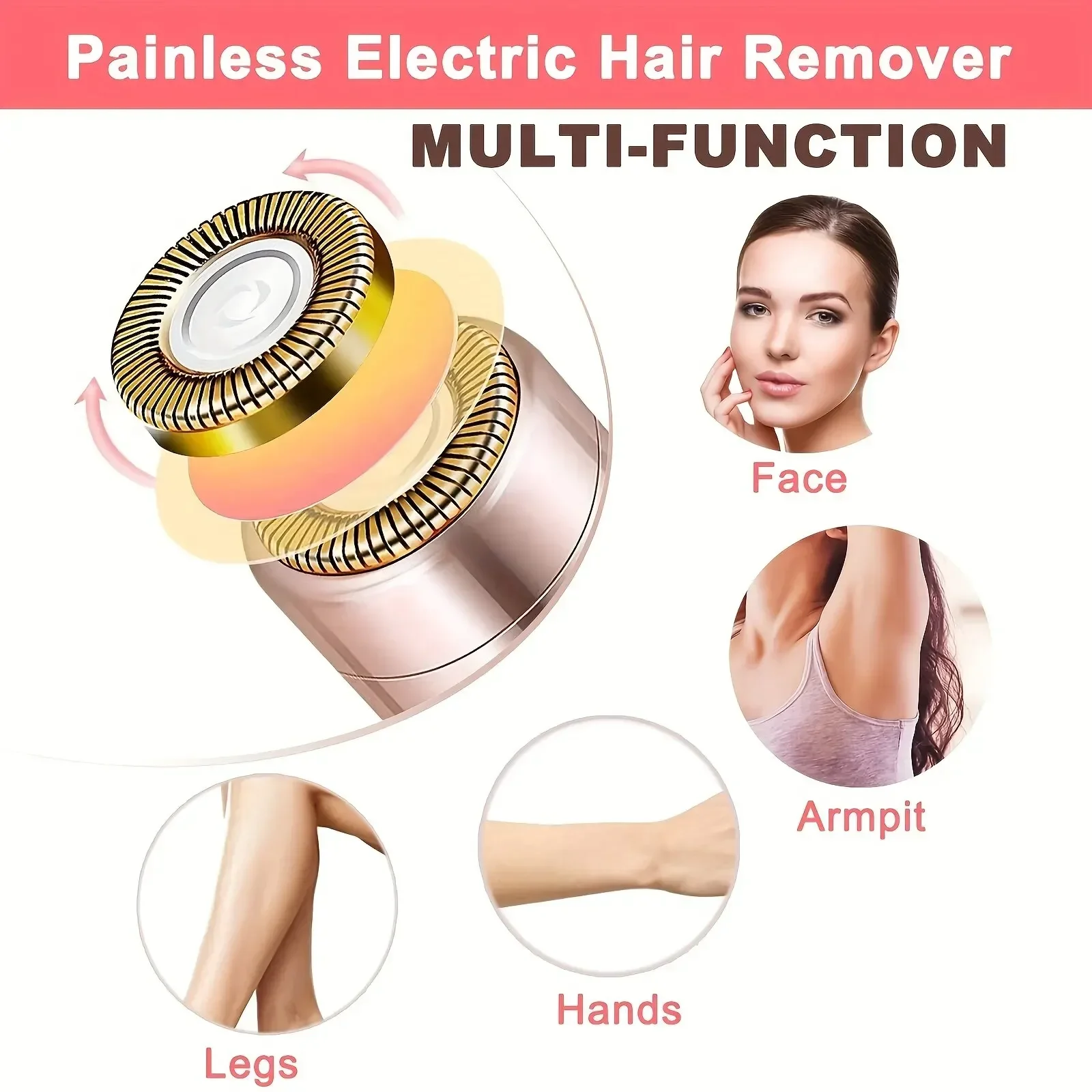 PortableLipstick-Shaped Electric Epilator Painless Facial Hair Removal Household Razor Razor Tool For Women