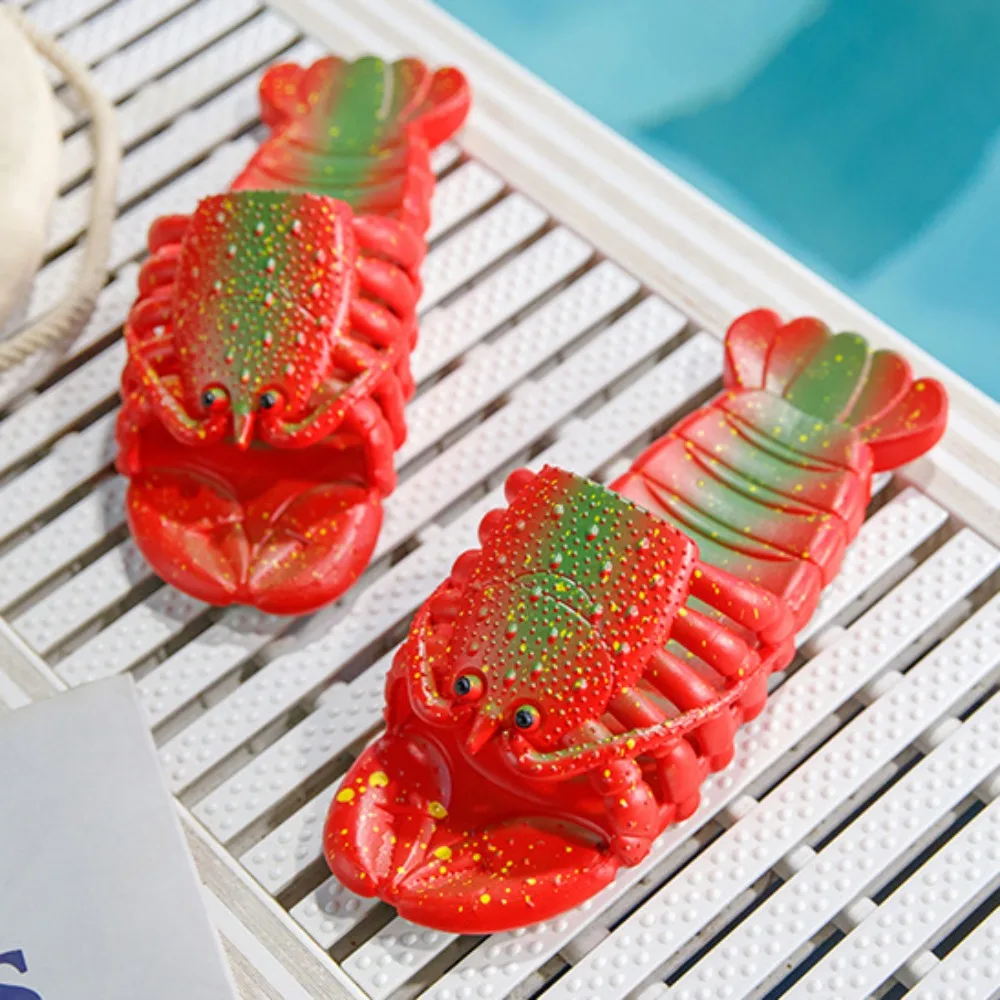 شباشب إبداعية مقاومة للماء على شكل جراد البحر، شباشب خفيفة الوزن غير قابلة للانزلاق، صنادل سميكة ومريحة للزوجين للشاطئ