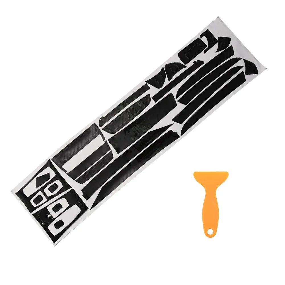 

Interior Sticker Dash Trim Decorations Vinyl Decals Glossy Removable Carbon Fiber Pattern For BMW X5 E70 2007-2013