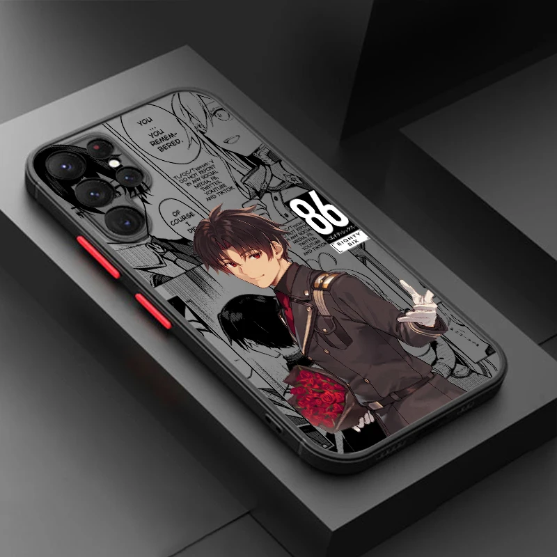 Anime 86 Eighty Six Lena Samsung A72 A54 A53 A52S A34 A32 A33 A24 A23 A22S A02 Lite Frosted Translucent Phone Case